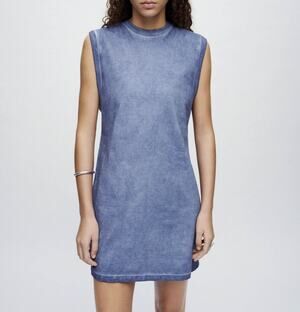Re/Done x Hanes NWT Muscle Tank Dress in Blue Haze Size XS $220